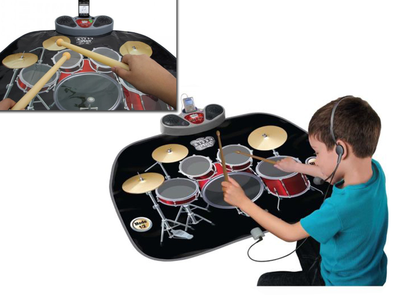 NEW CHILDREN KIDS ELECTRONIC DRUM KIT PLAY MAT TOY SPEAKERS DRUMSTICKS