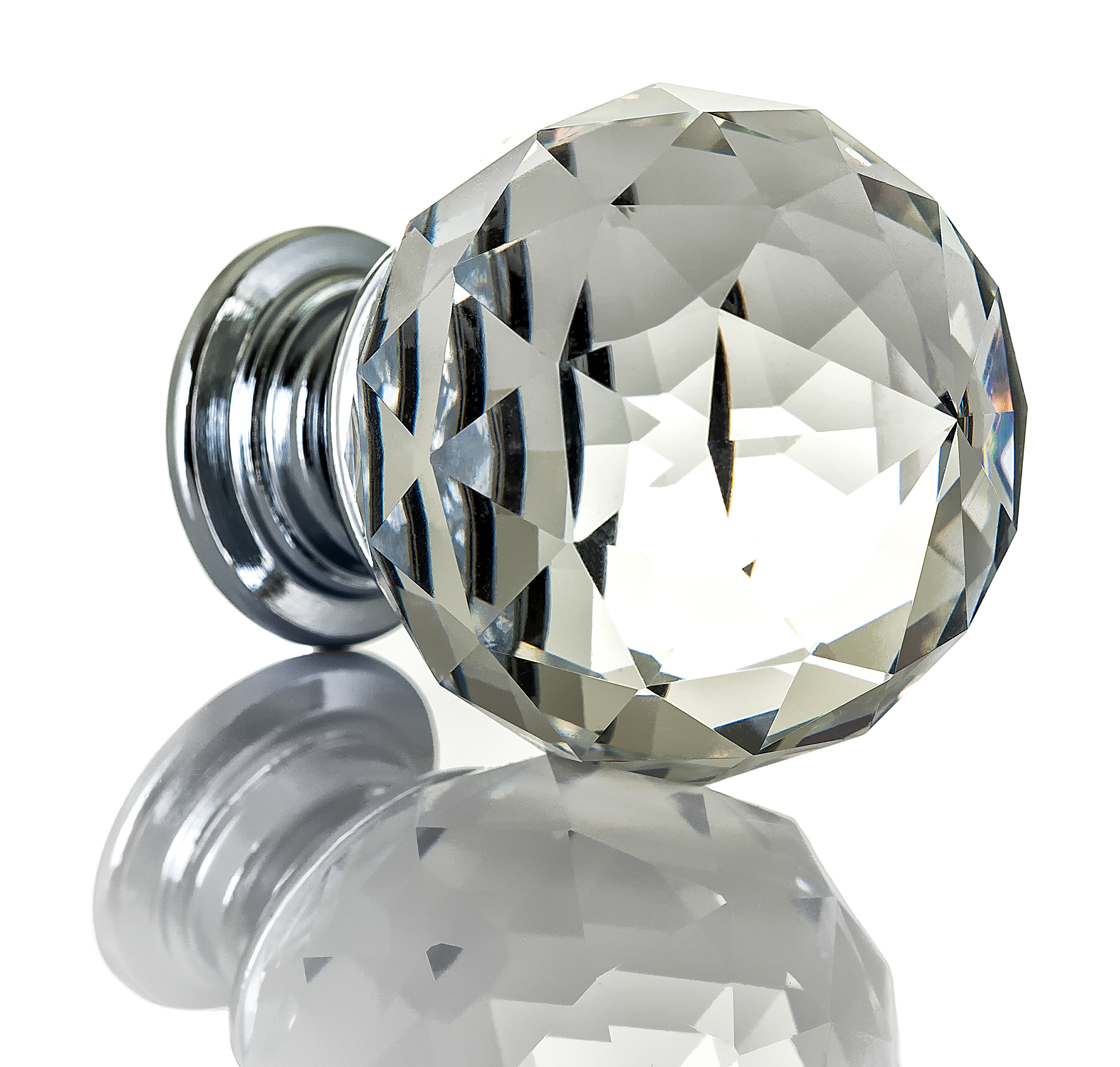 10 Crystal Glass Door Knobs Diamond Drawer Cabinet Furniture Handle ...