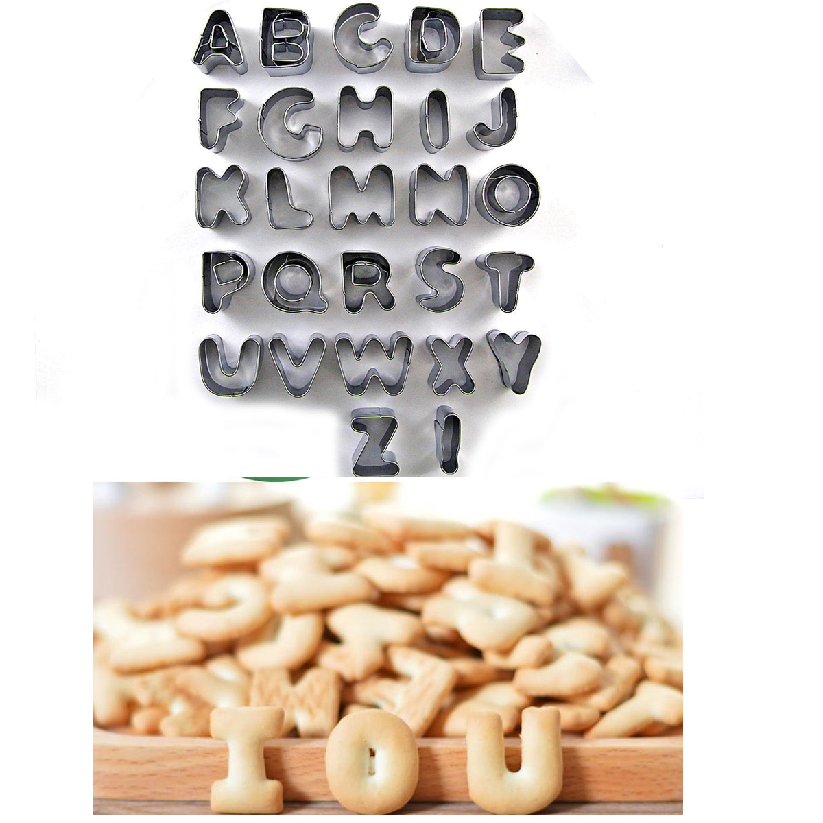 Alphabet Letter Pastry Fondant Icing Cutter Set 26 Piece