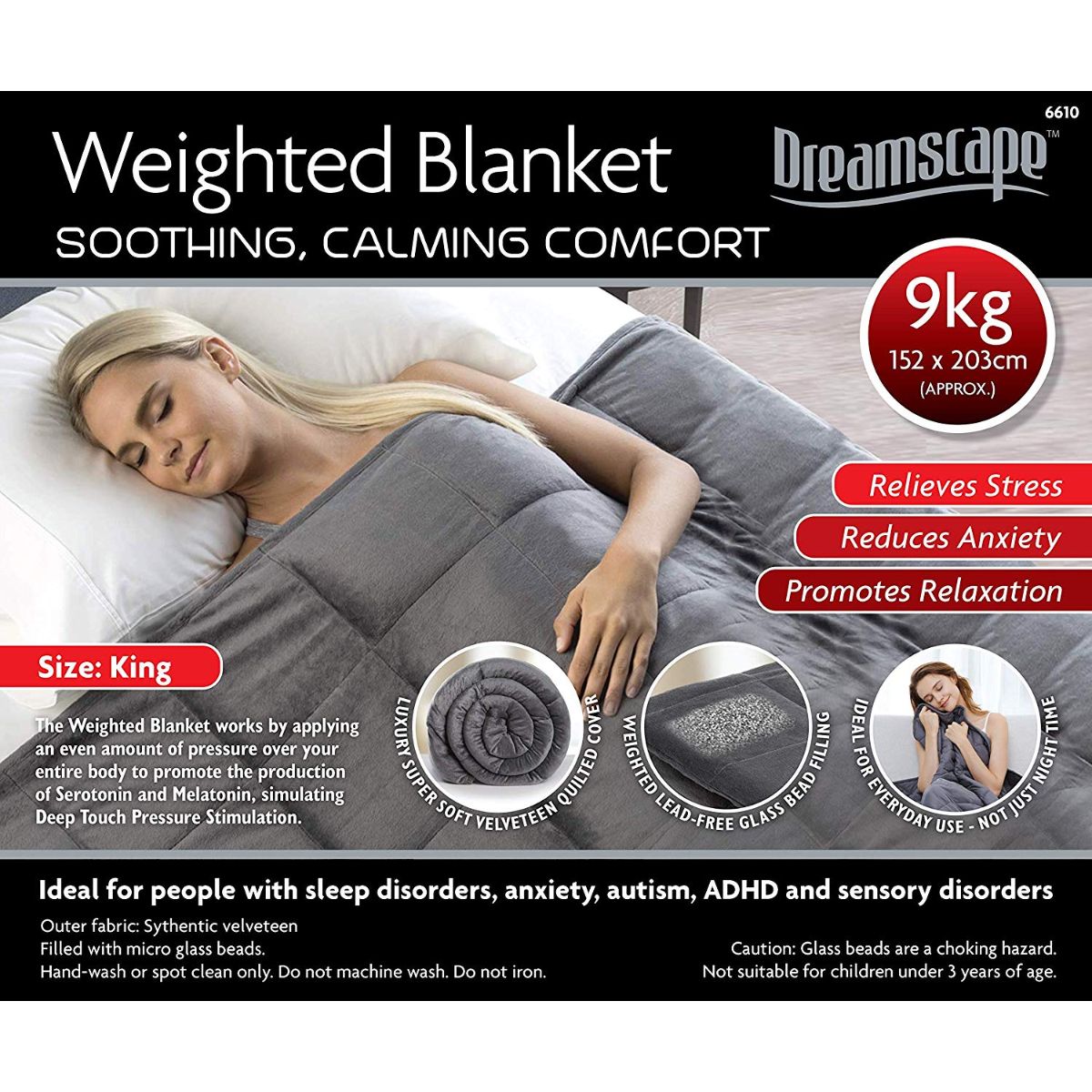 Weighted Blanket Gravity Blankets Soft Breathable Sleep Bed Sofa Reduce