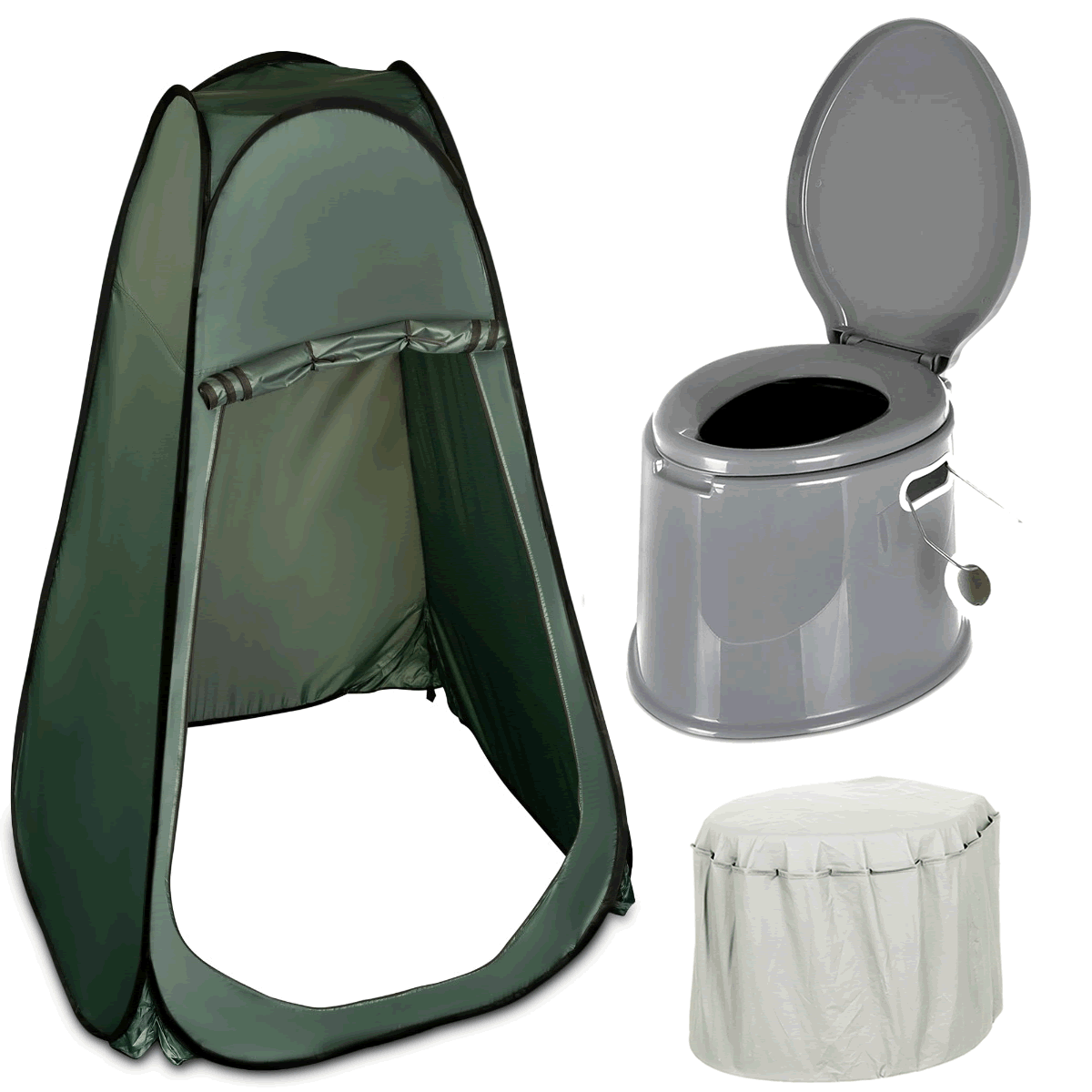 5L PORTABLE TOILET COMPACT POTTY LOO CAMPING CARAVAN PICNIC FISHING ...