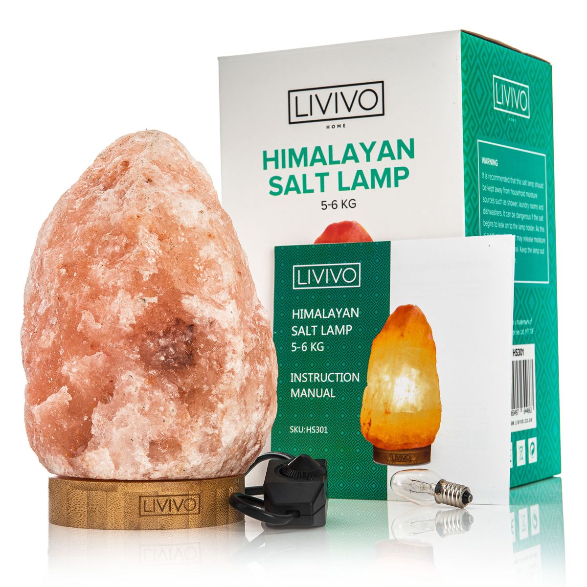 Pink Salt Lamps Natural Himalayan Salt Lamp 100/% Authentic With Bulb /& UK Plug