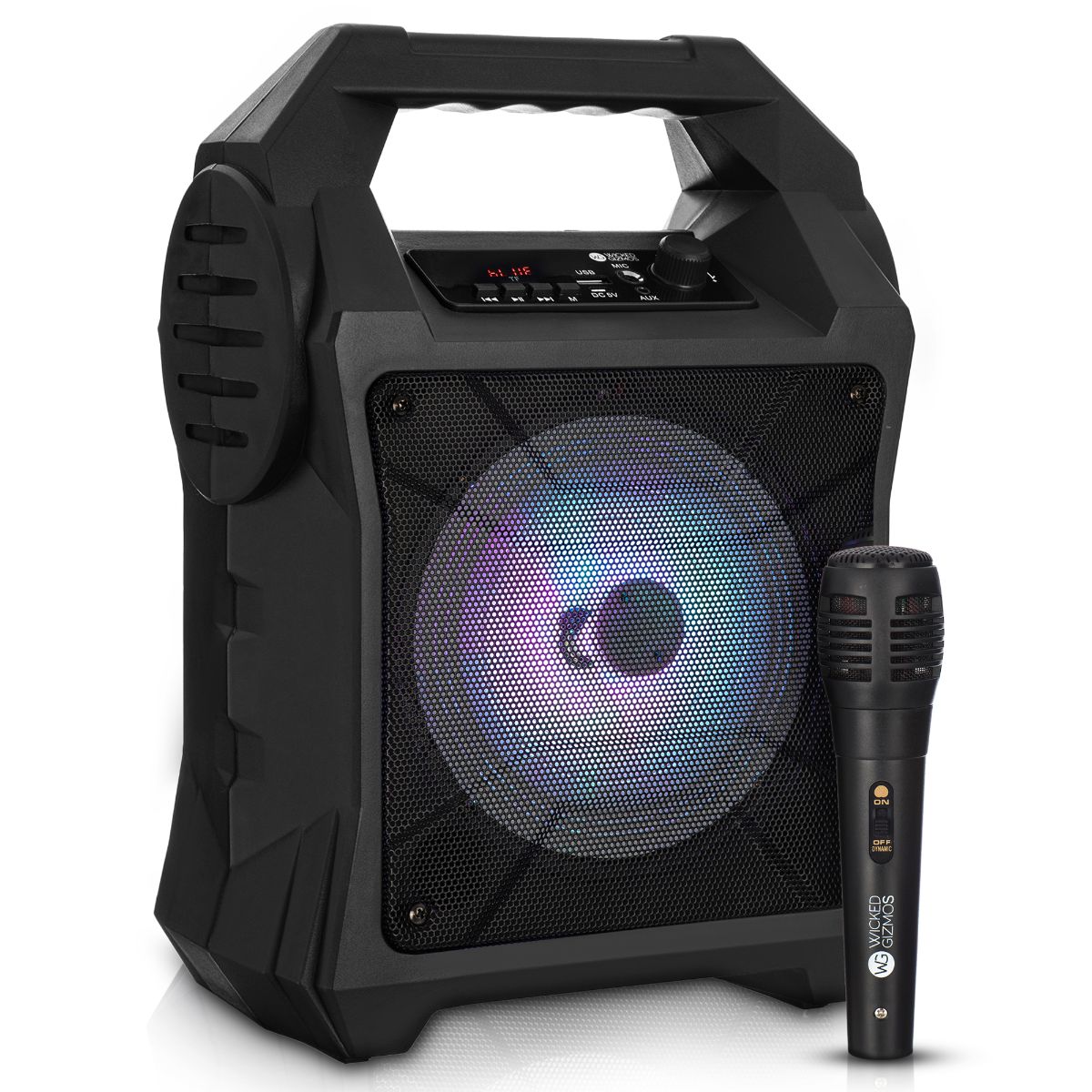 Portable Bluetooth Karaoke Machine Party Lights Mics Led Light Speaker Songs Mp3 Ebay