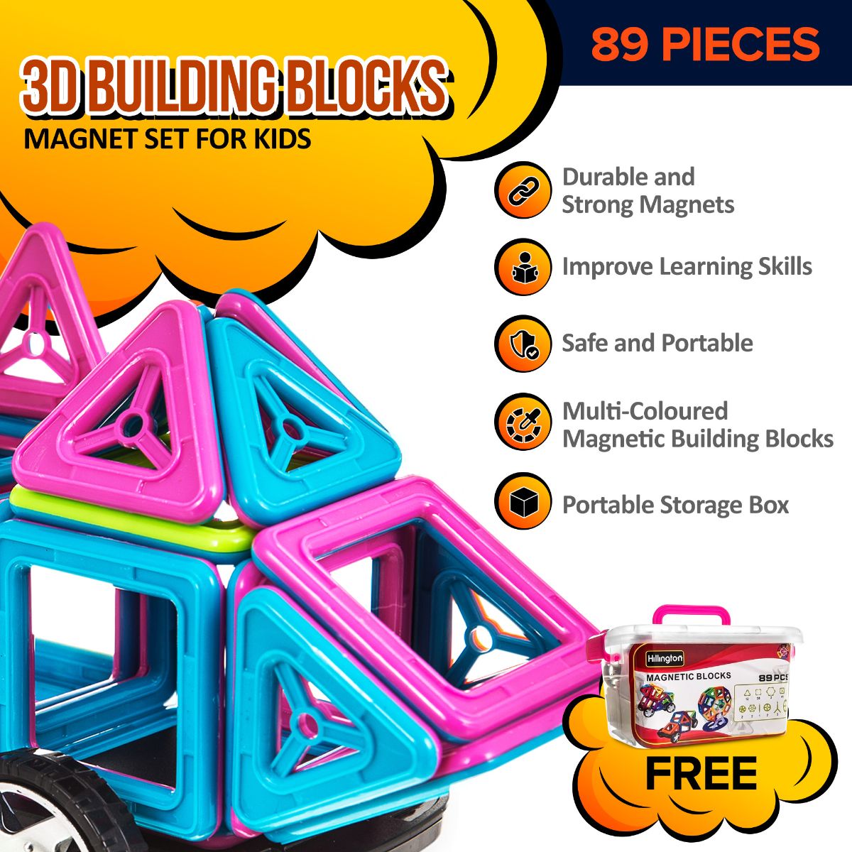 magnetic tiles 3d