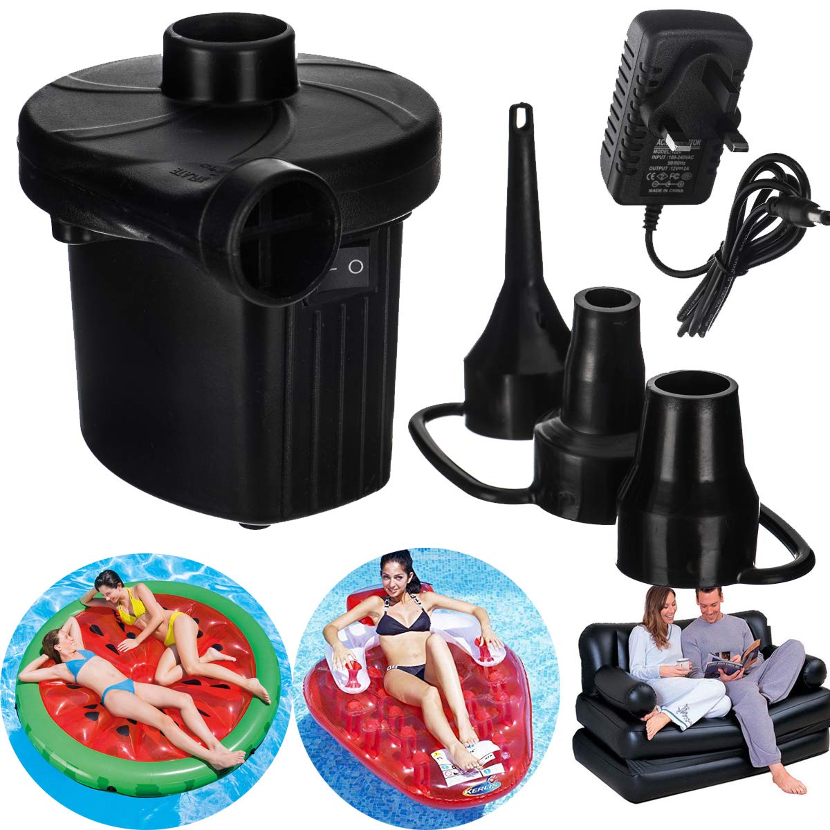 electric air pump for paddling pool