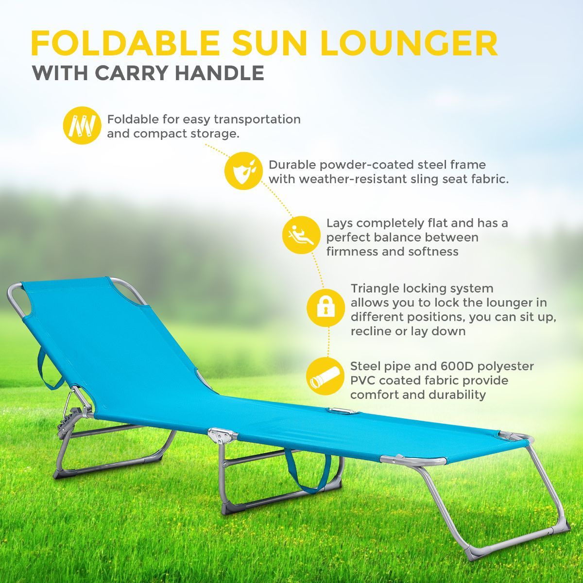 lay down sun lounger