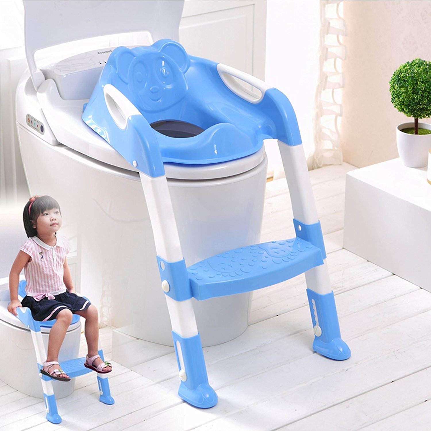 TEDDIE KIDS BABY CHILD TODDLER POTTY LOO TRAINING TOILET SEAT & STEP ...