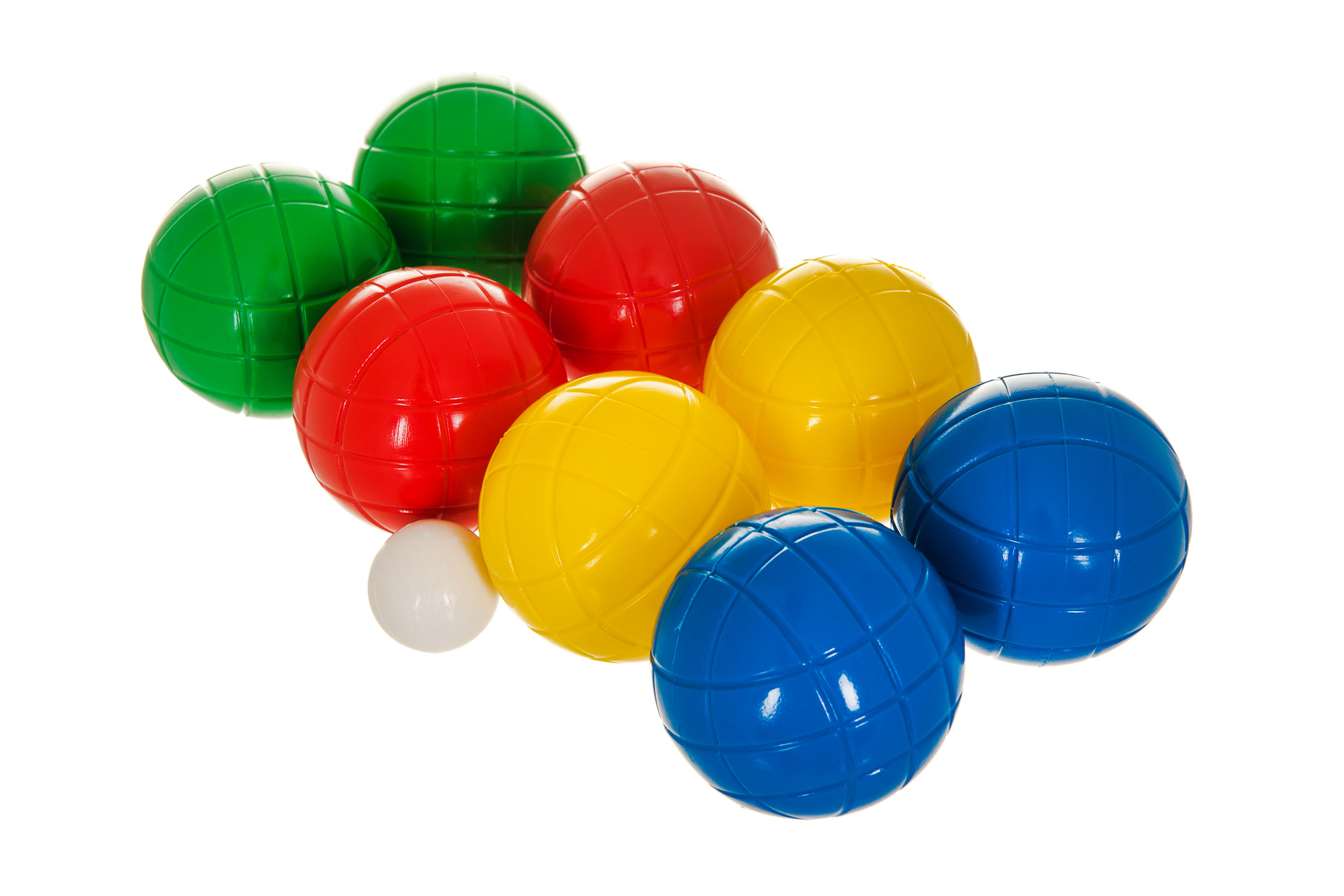 8 PLASTIC FRENCH BOULES BALLS PETANQUE GARDEN PARTY OUTDOOR BEACH GAME