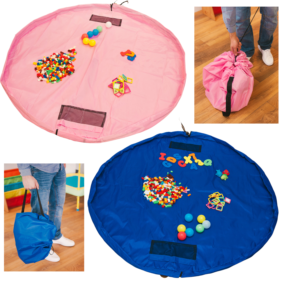 2 in 1 LARGE TOY STORAGE BAG TIDY TOYS 