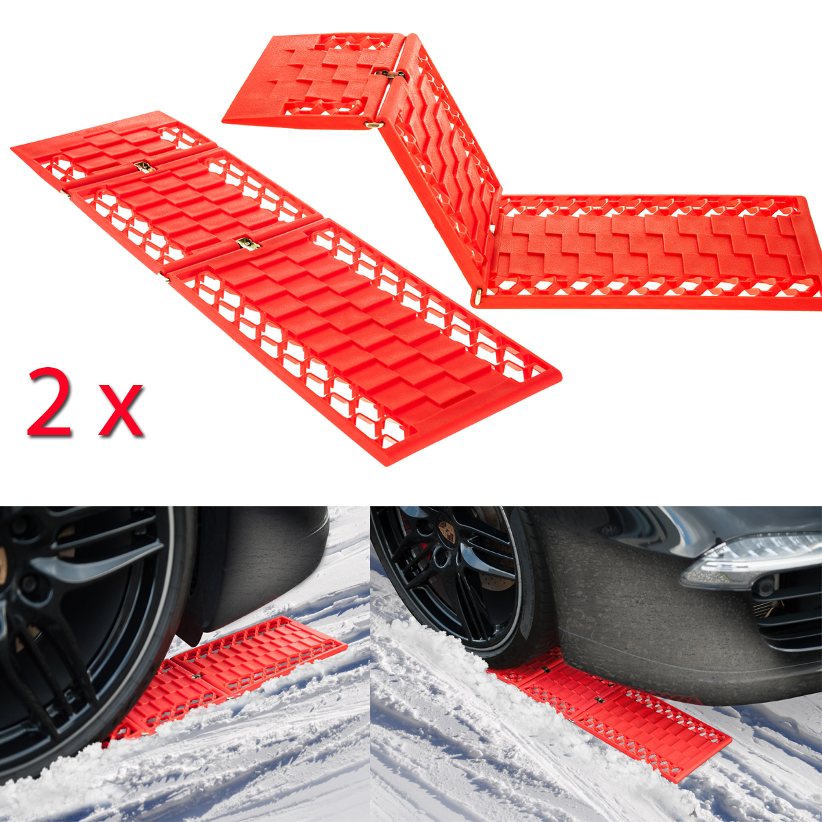 2 X Car Van Truck Tyre Grip Snow Mud Sand Rescue Escaper Traction