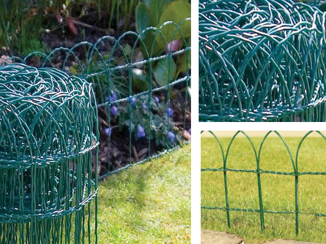 10M/20M/30M/40M X 0.25M GREEN PVC COATED GARDEN BORDER FENCE FENCING ...